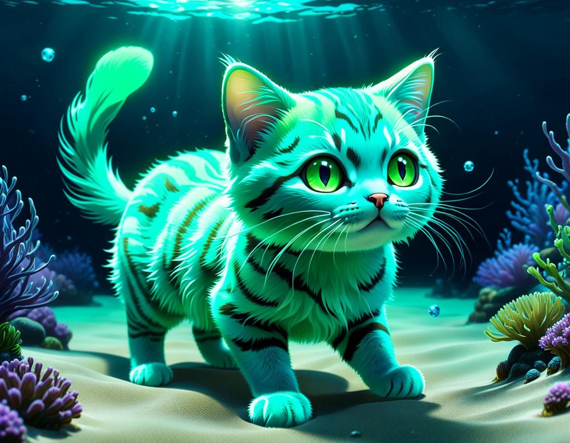 Cat Under Water !