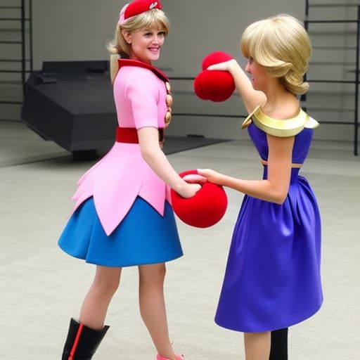 Princess Diana vs Princess Peach Epic Battle