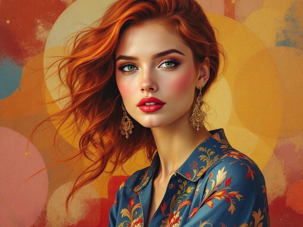 Vibrant Fashion Portrait in a Rich, Electric Color Palette