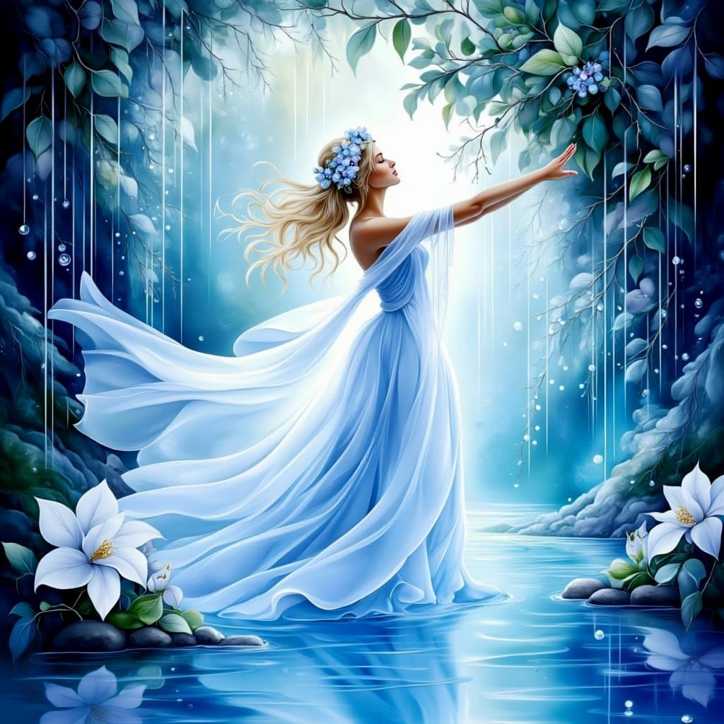 Ethereal Goddess in Crystal Cavern