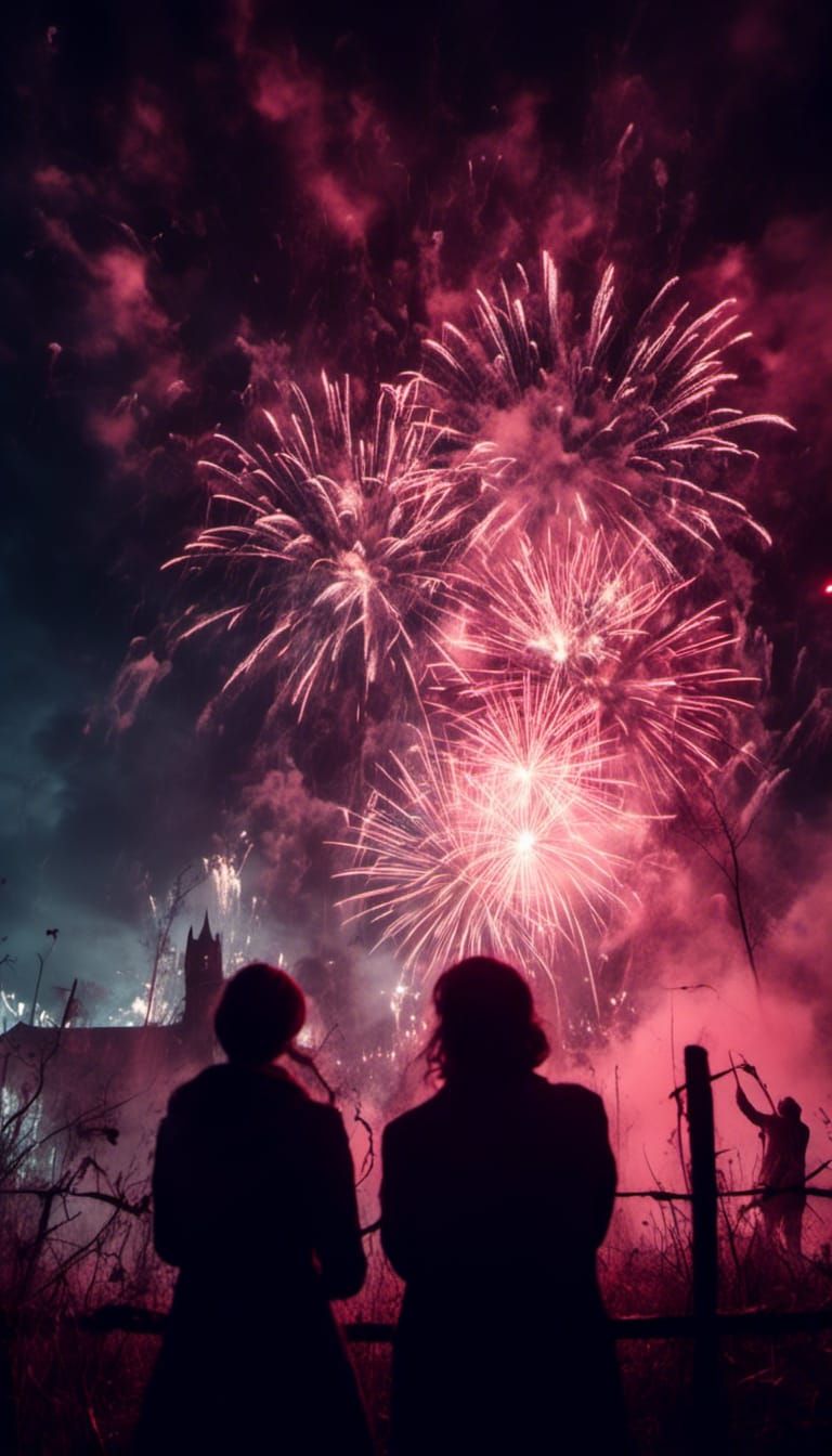 Macabre Fireworks Display Thrills Scary Spectators