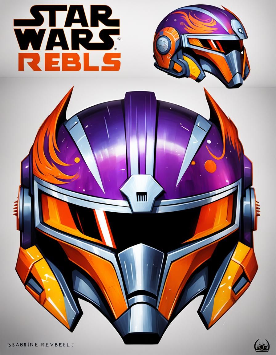 Sabine Wren Helmet in Graffiti Street Art