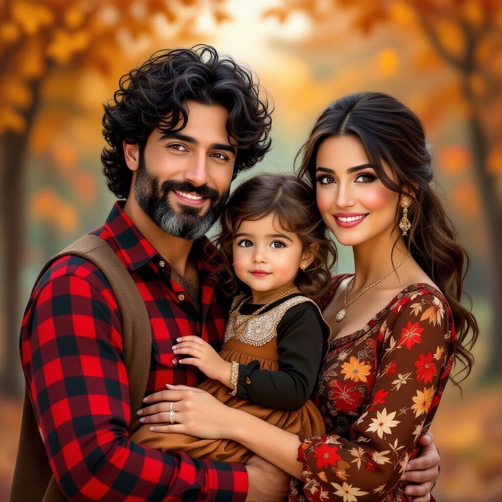Magical Autumn Family Portrait with Ferit, Doga, and Ayse