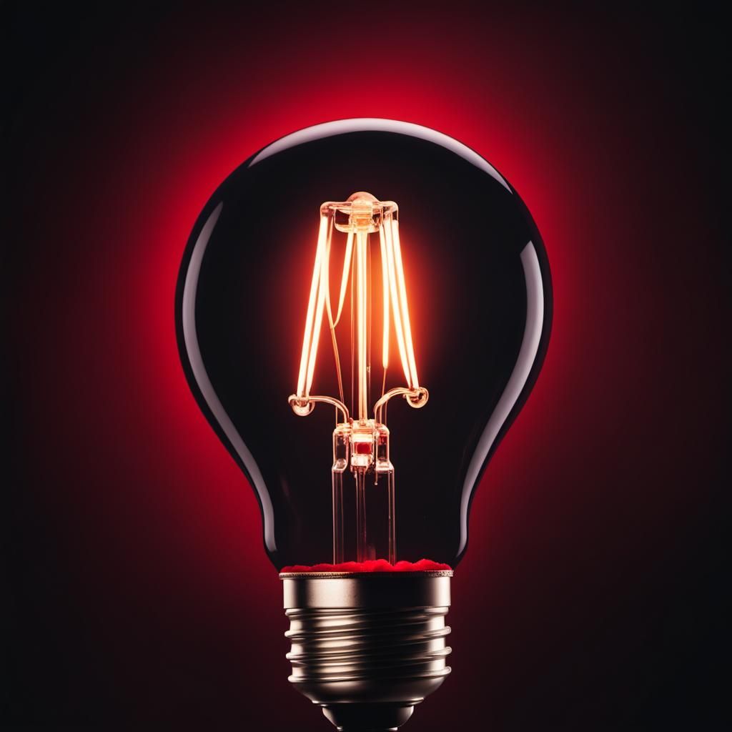 Light Bulb in Diffused Light on Velvet