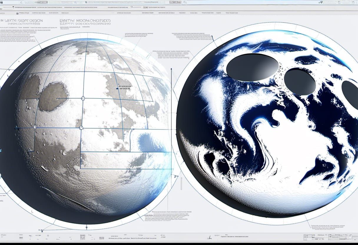 Detailed Schematic Diagram of Earth's Moon