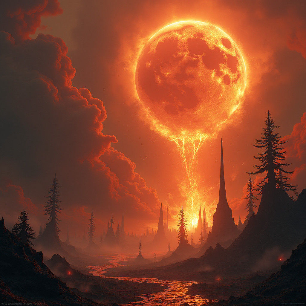 Inferno Planet: A Cataclysmic Matte Painting