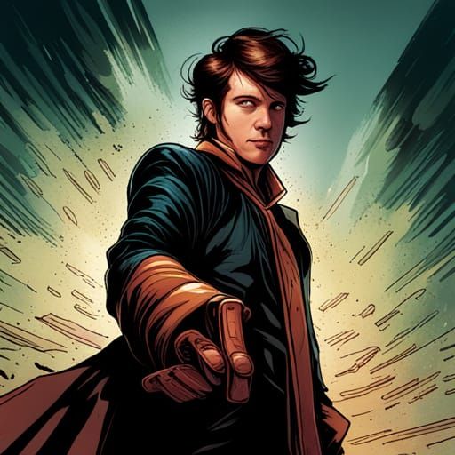 Bald Eagle in Comic Book Art Style