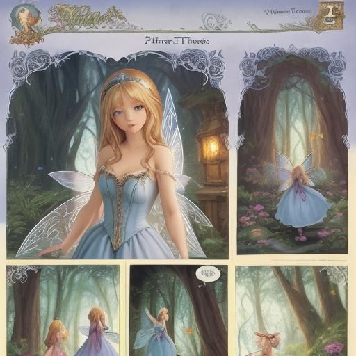 Enchanting Fairy Tale Pages with Whimsical Illustrations