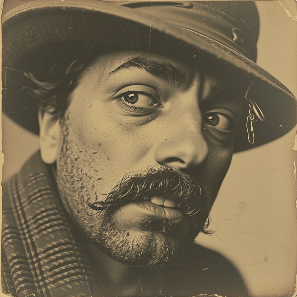 Gritty Photogravure Portrait of a Lard Beast