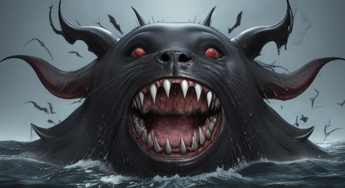 Nightmare Sea Lion Horror in the Deep Ocean