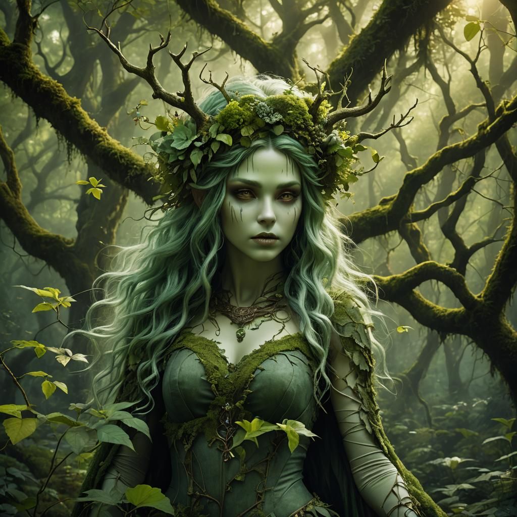 Enchanted Forest Nymph in Harmony with Nature