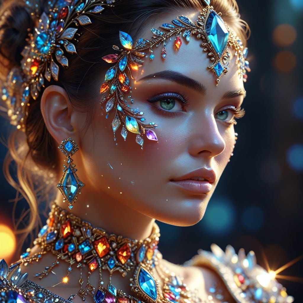 Crystalline Majesty: Fantasy Jewelry Design