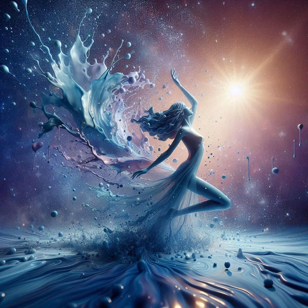 AI Image of H2O Molecule