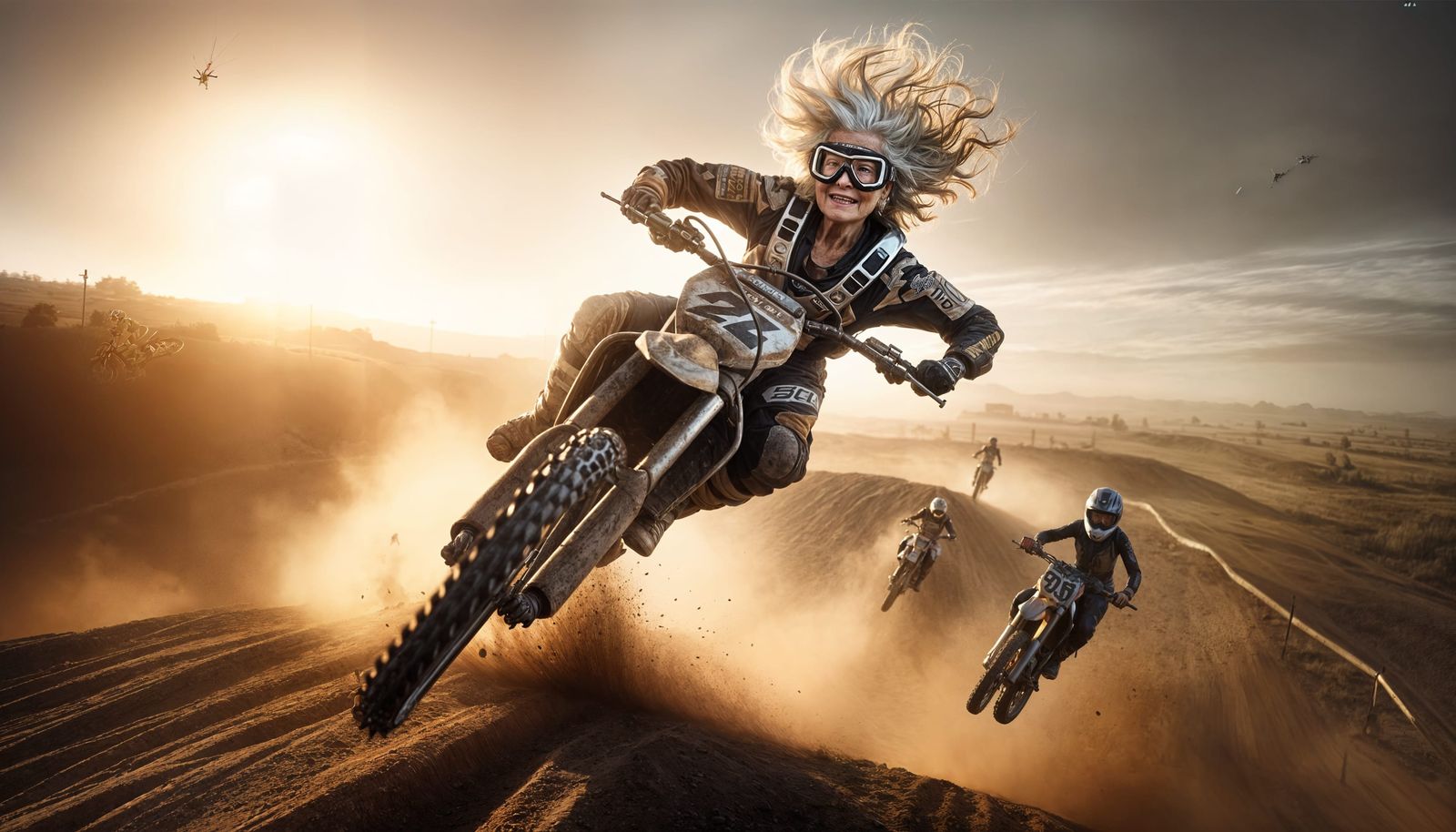 OLD LADY + MOTOCROSS