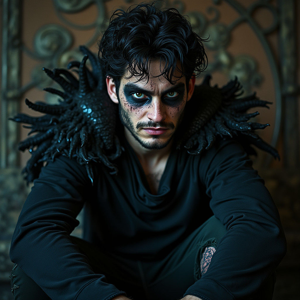 Grotesque Harpy in High-Fashion Portrait