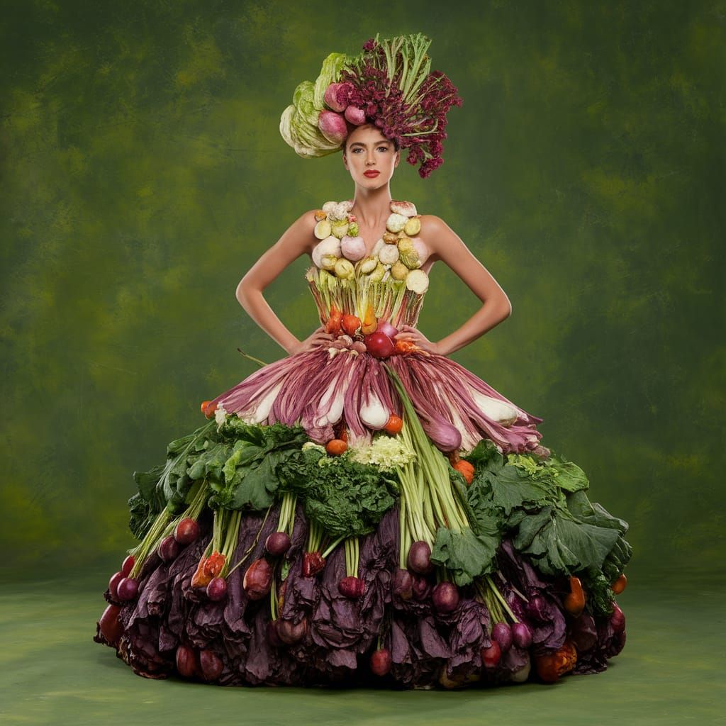 Vegetable Dress: Haute Couture Fashion Photography