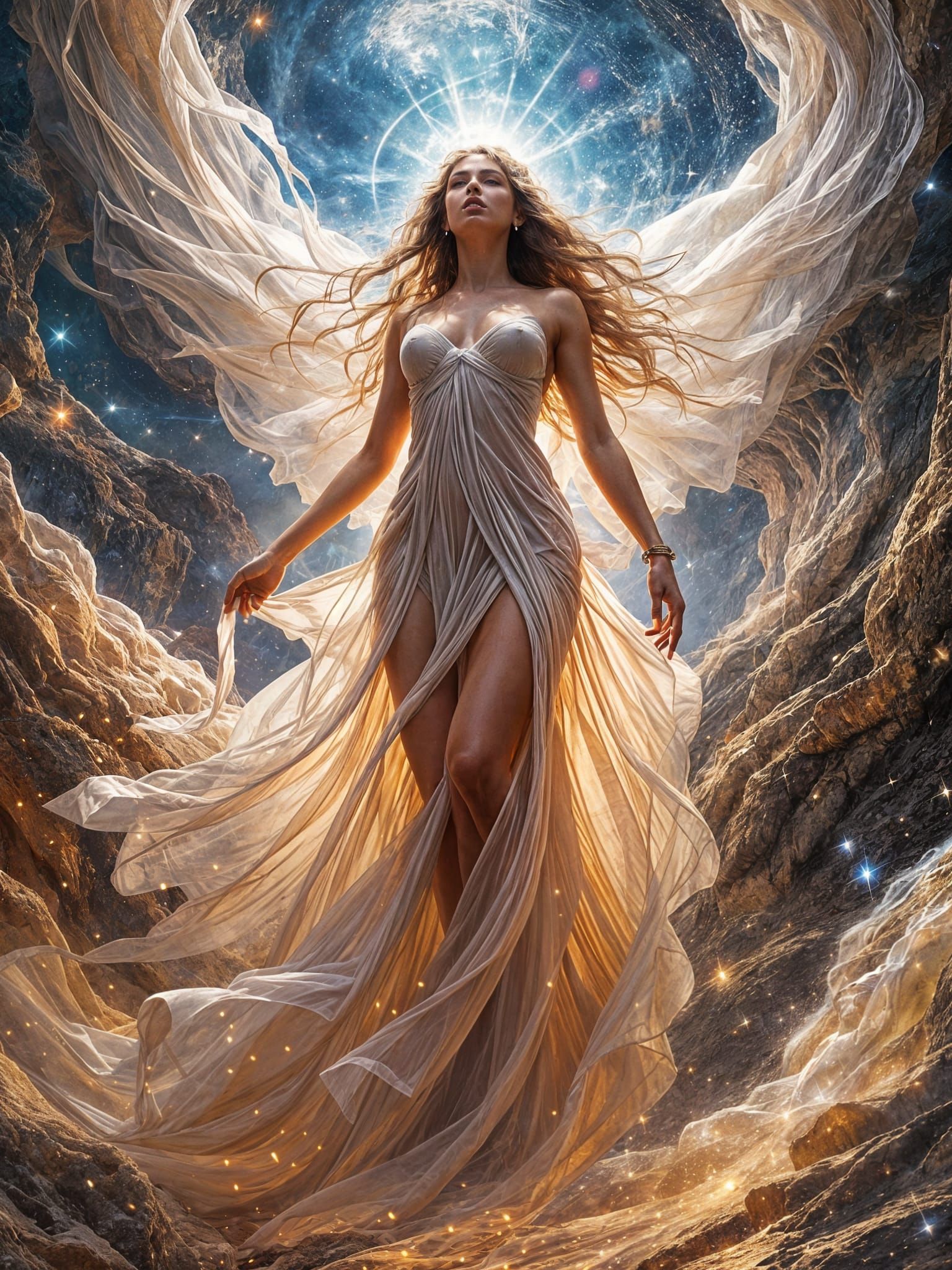 Ethereal Goddess of Divine Light and Strength