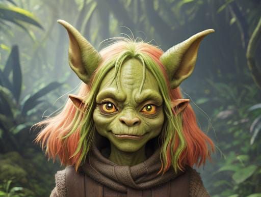 Goblin Holds a Sign Saying Hi