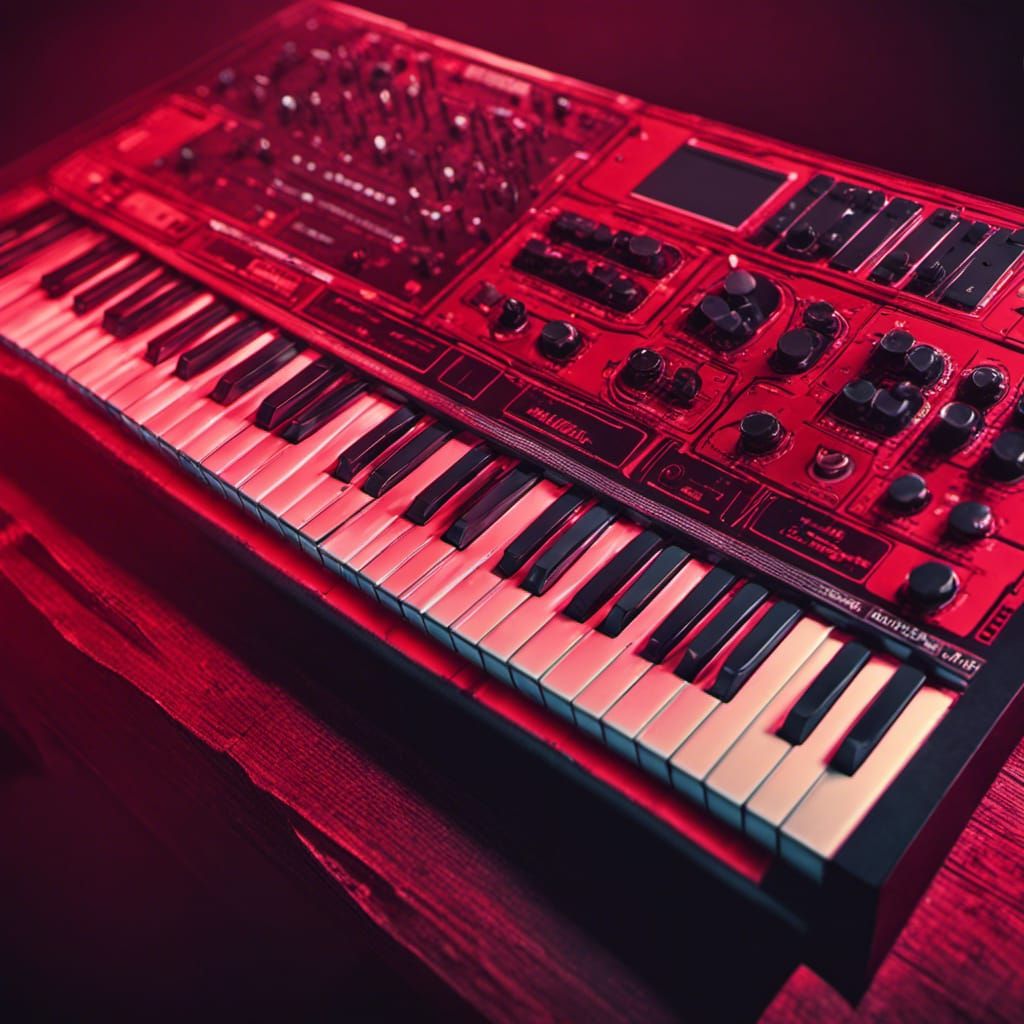 80s Synthesizer Music in Hyperrealistic Style