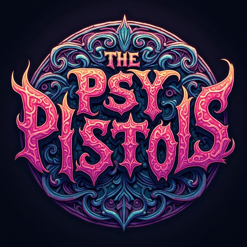 Psychedelic Logo for The Psy Pistols