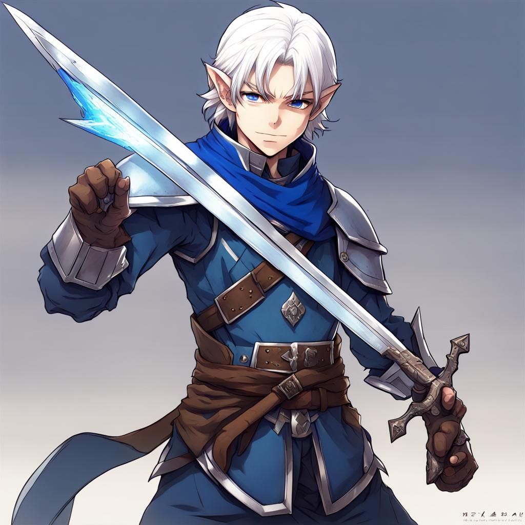 Rogue Halfling with Daggers in Anime Style