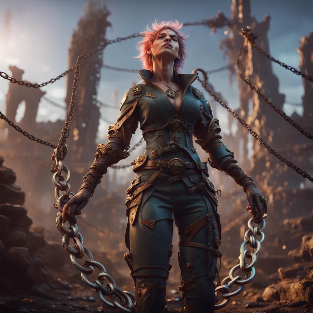 Liberation: A Detailed Matte Painting of Resilience