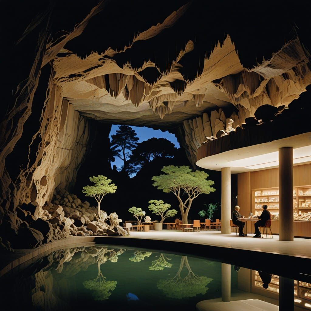 Ancient Cave Shopping Centre in Ethereal Light