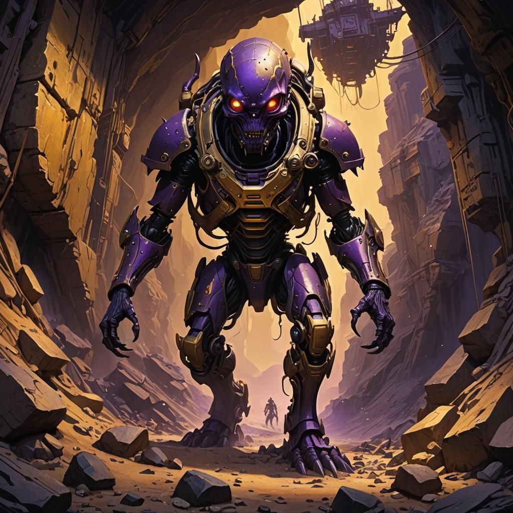 Grenadier Alien Invasion: Dark Fantasy Concept Art