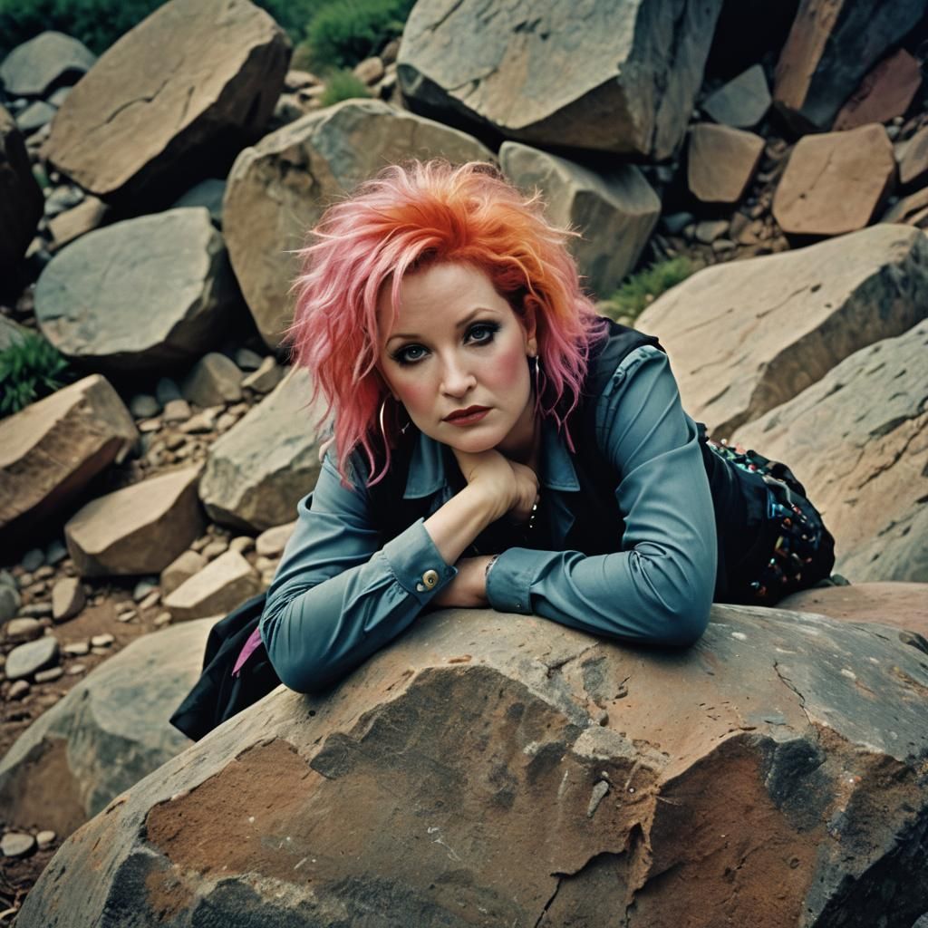 Cinematic Film Still of Woman Daydreaming