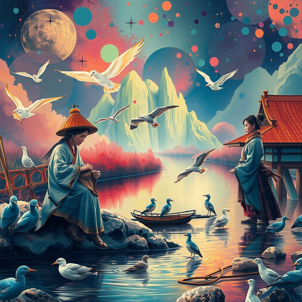 Spectral Sci-Fi: Medieval Japan in Neon Kaleidoscope