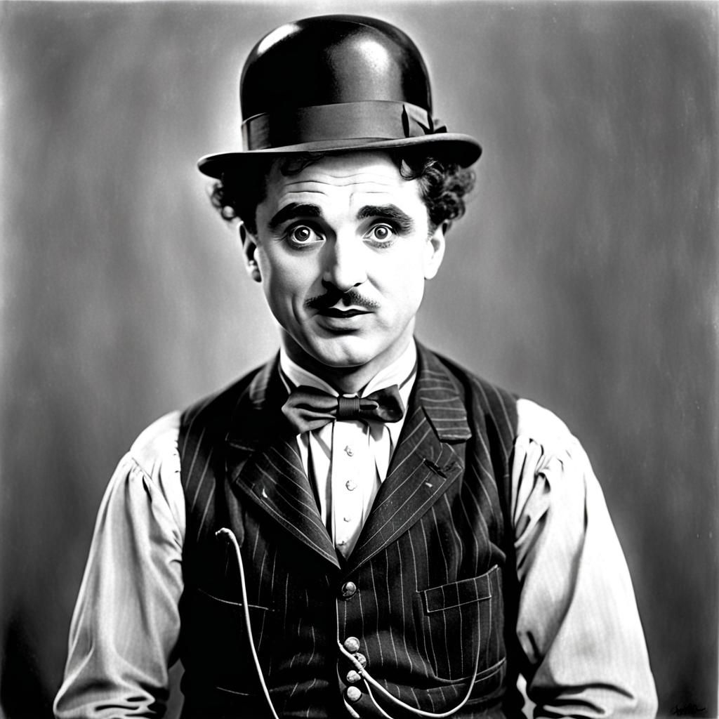 AI Generated Charlie Chaplin Portrait