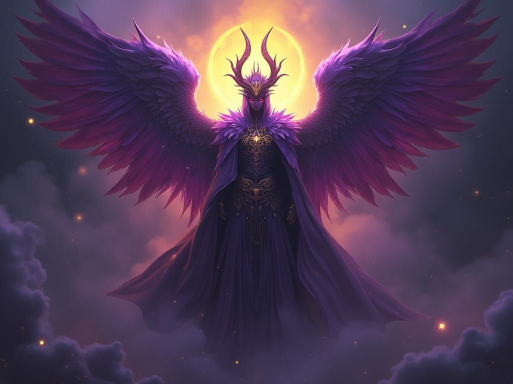 Regal Dark Fantasy Clan Icon in Swirling Smoke