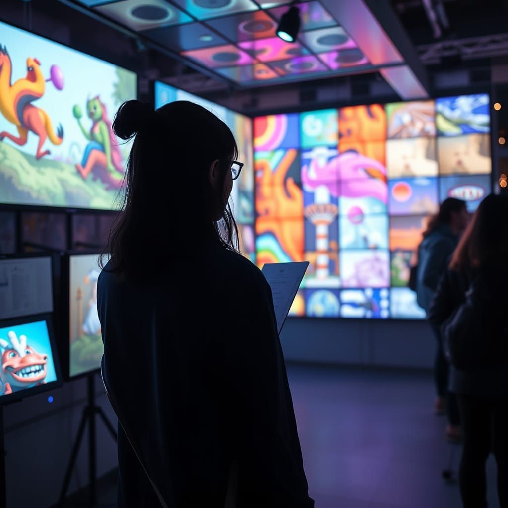 Artist in a Modern Creative Workspace