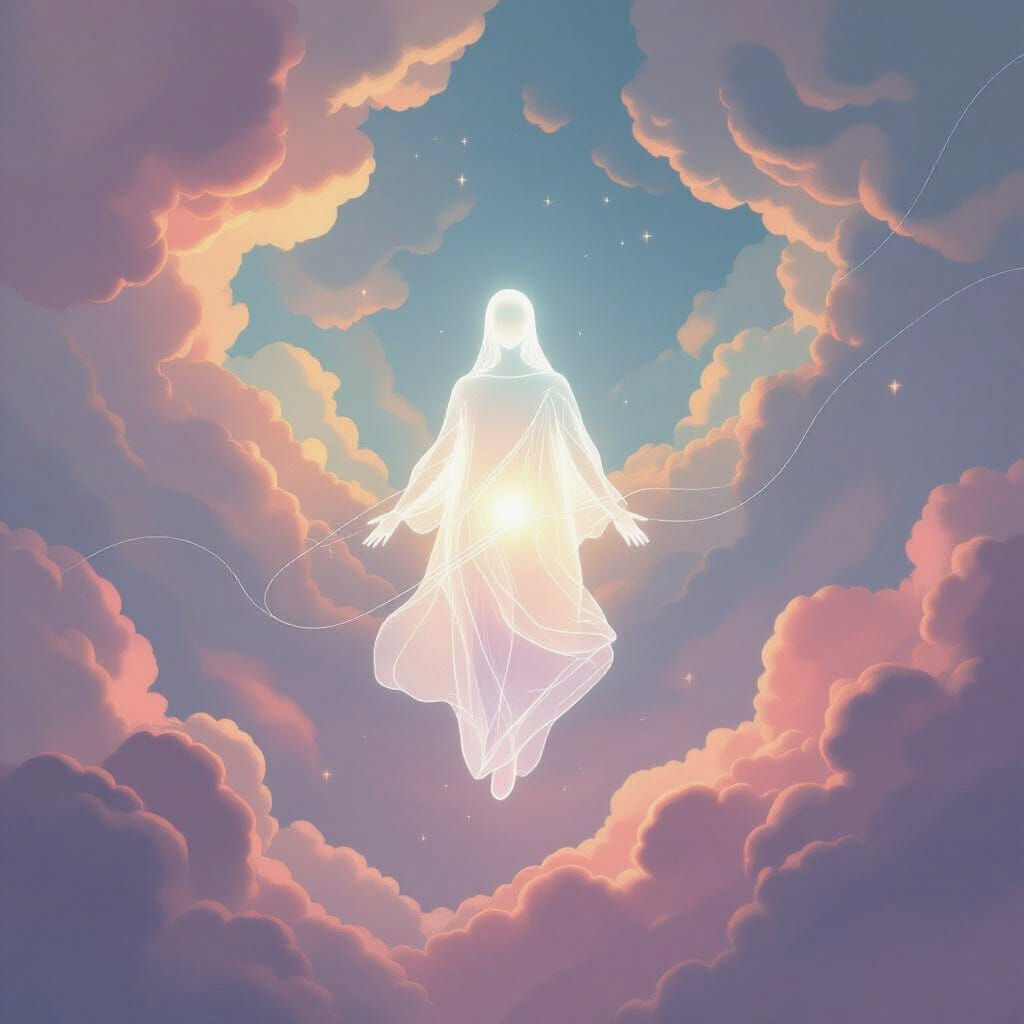 Abstract Energy Dream with Silver String