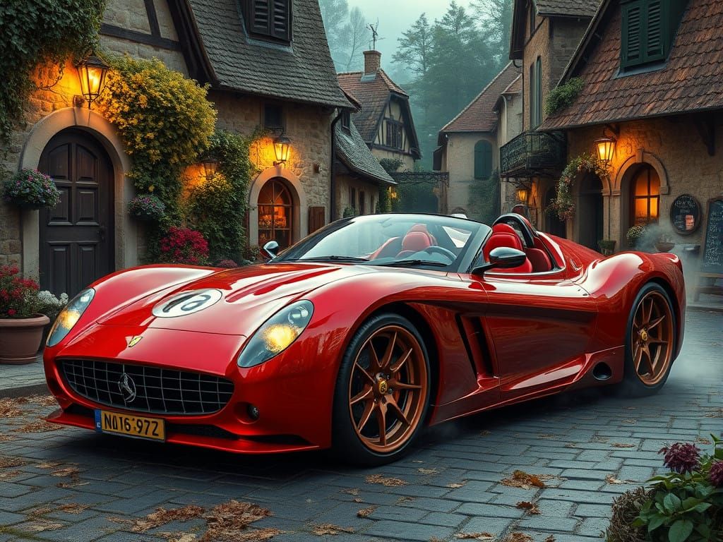 Steam-Powered Ferrari Unveils Magical Village Charm