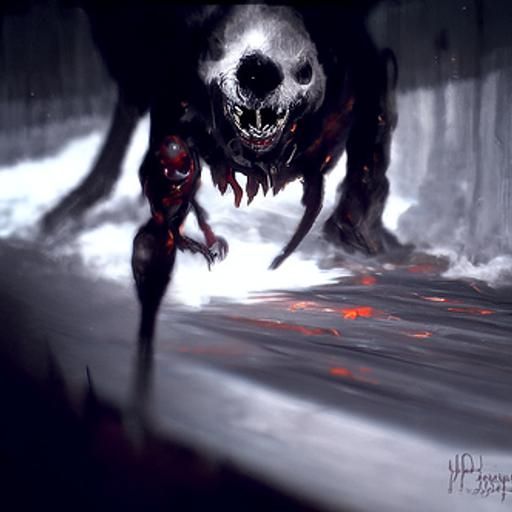 Sinister Beast Emerges from the Pit of Hell