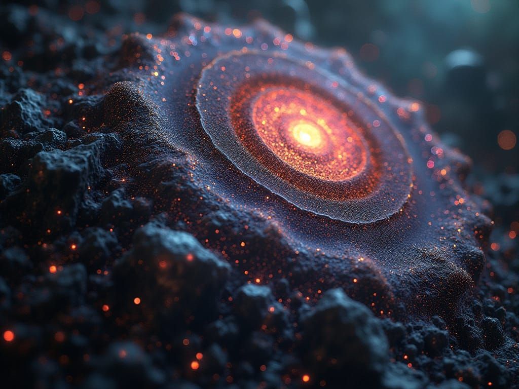 Crazed Bioiridescent Nucleated Microvoids Lavaconic Crackle Crazing in the Fabric of Time