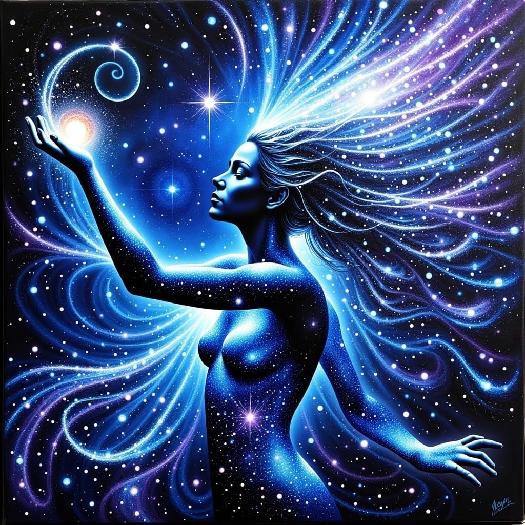 Ethereal Goddess of Cosmic Dreams