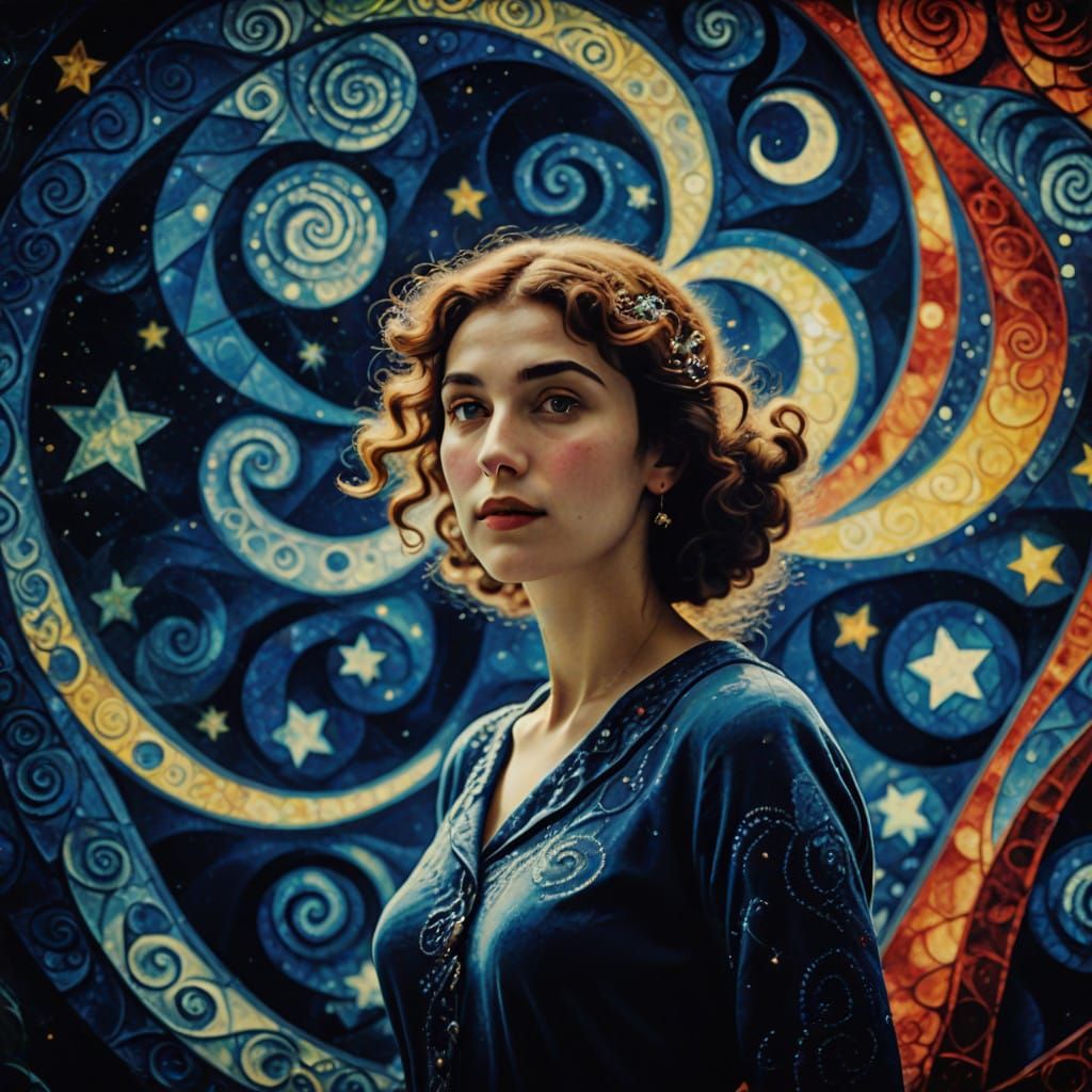 Ethereal Dreamer in a Celestial Realm