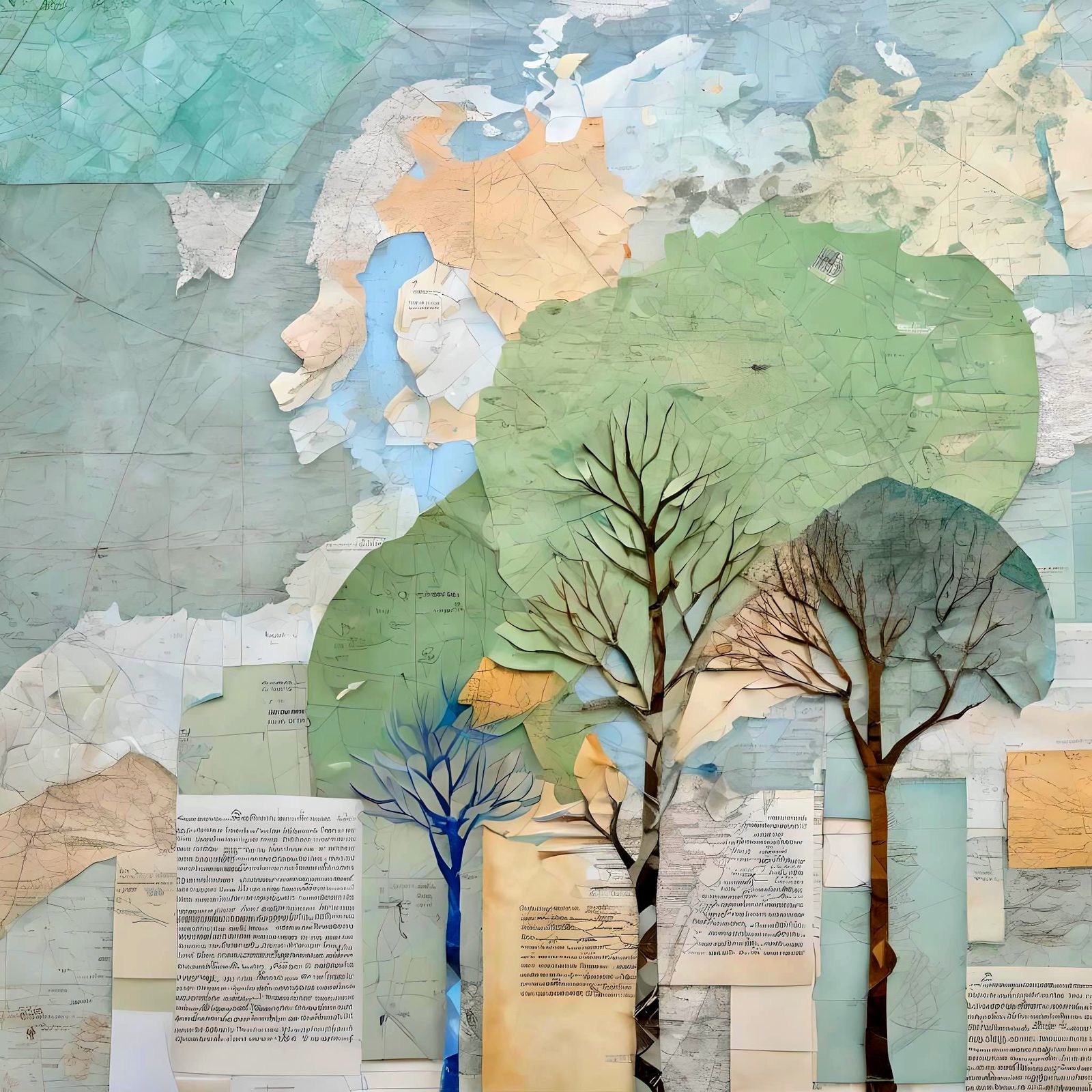 Historical Explorer Map Collage in 8K Resolution