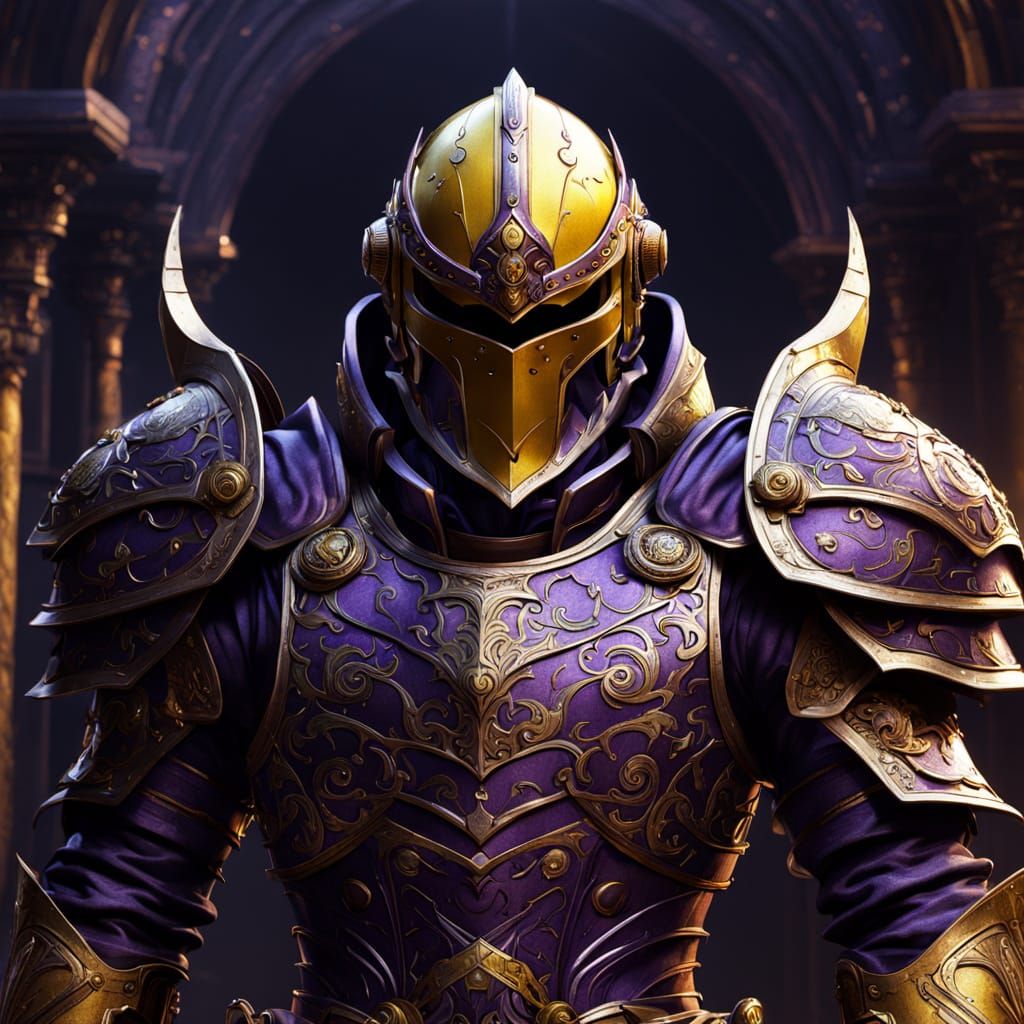 Headless Knight in Dark Fantasy Art Nouveau Style