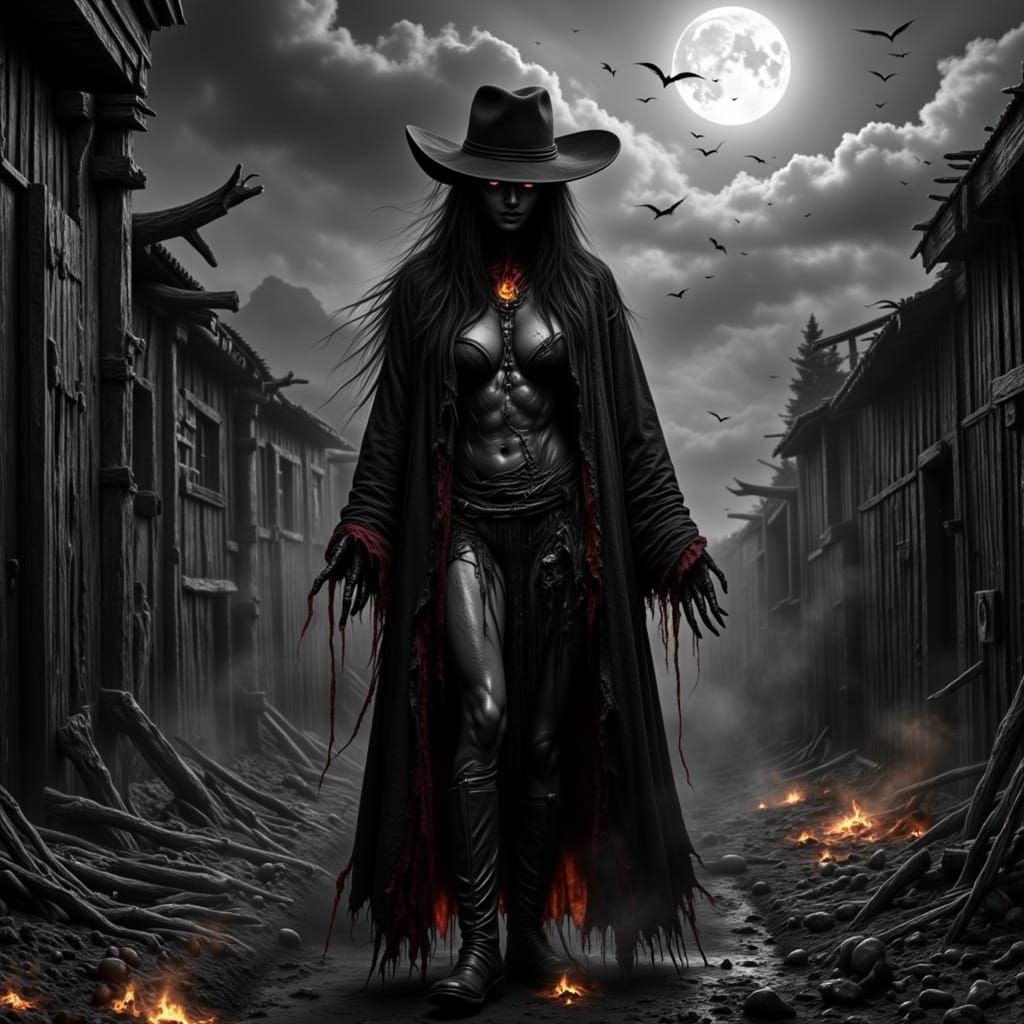 demonic western cowgirl