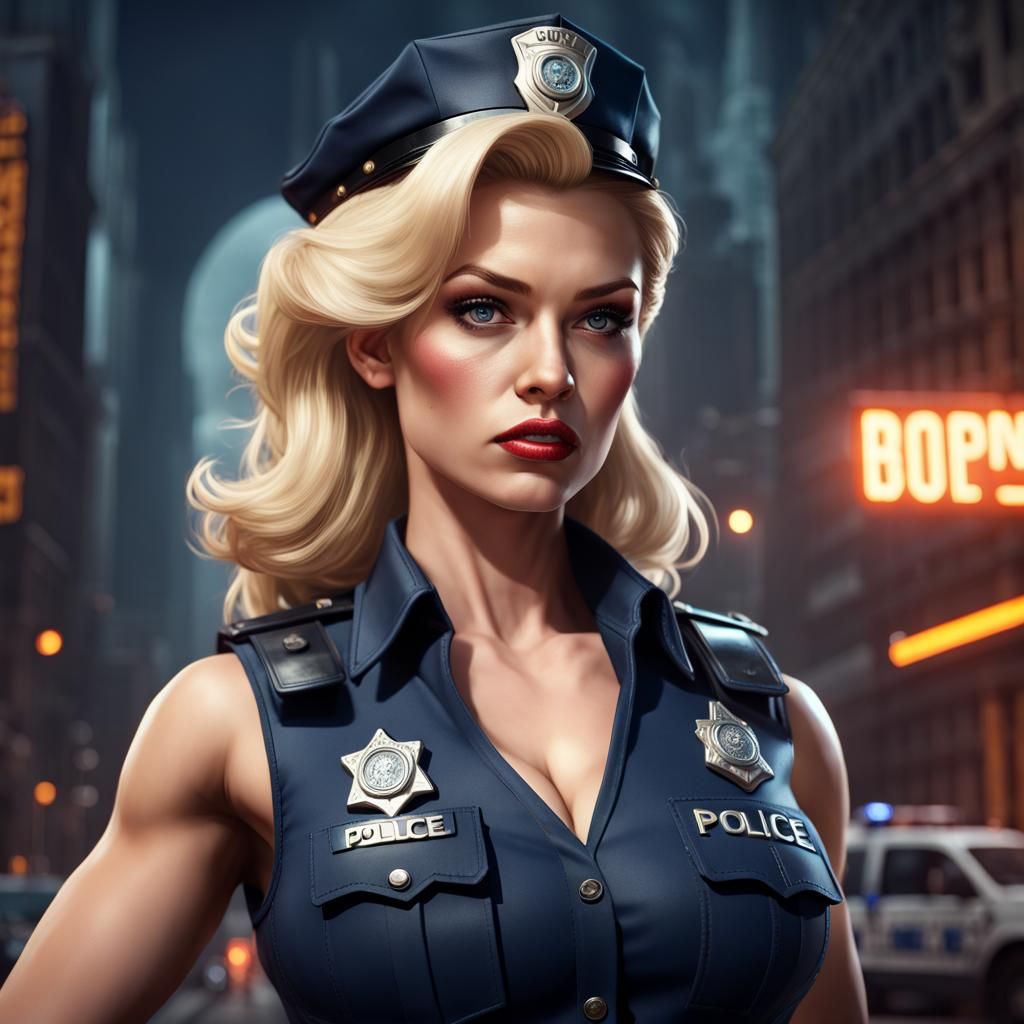 Blonde Police Pinup