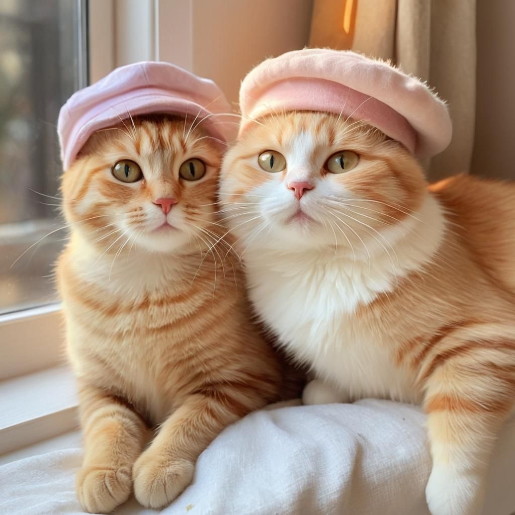 Cats in Hats: A Whimsical Watercolor Illustration