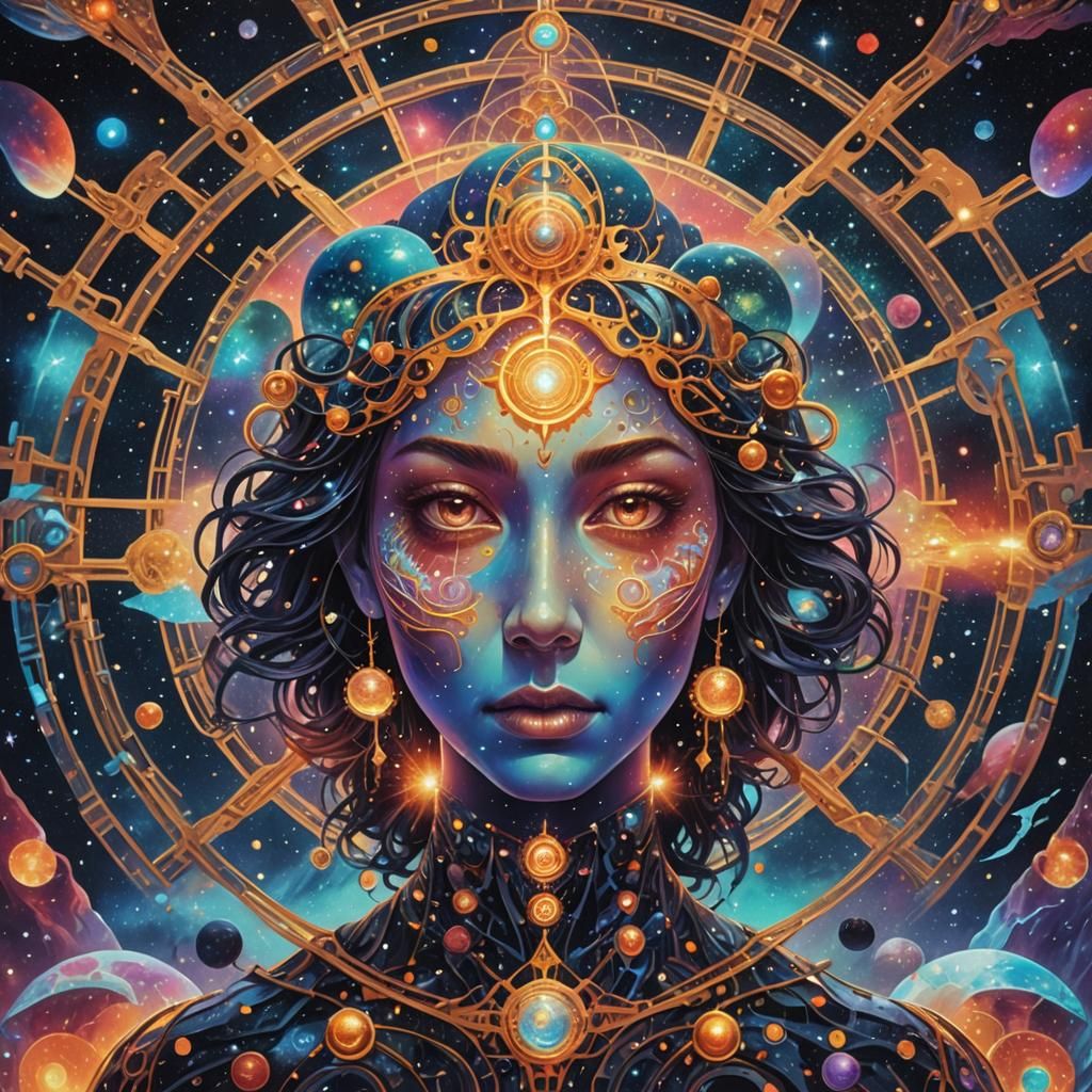 Deepcut in Holographic Cosmic Astral Illustration