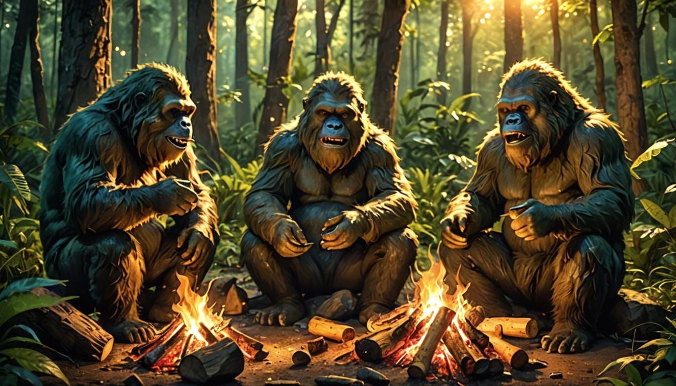 Sasquatch Campfire Supper in the Jungle