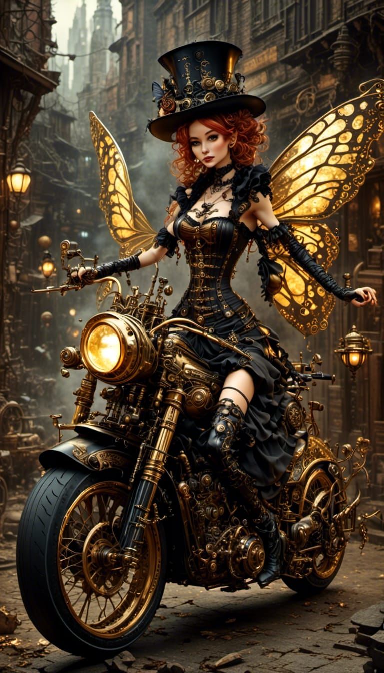 Steampunk Fairy Godmother's Wild Hunt, Grunge Style