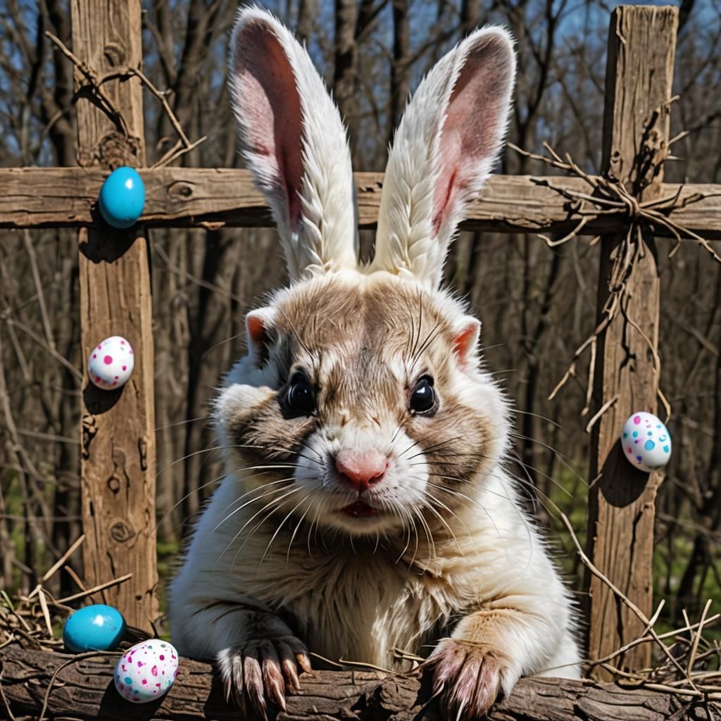 Creepy Easter Bunny Doppelganger: Evil Eddie's Bad Impressio...