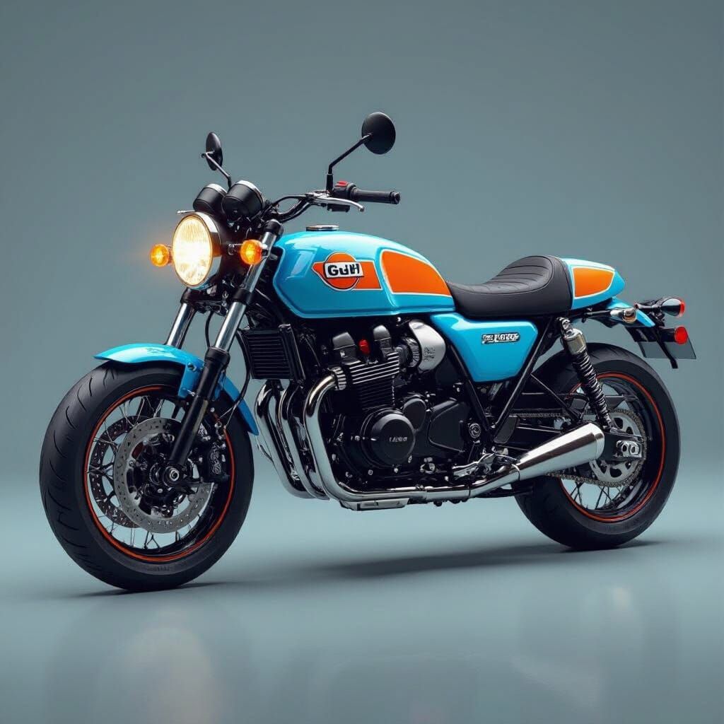 Kawasaki Z900RS in Gulf Oil Livery, Retro-Futurism