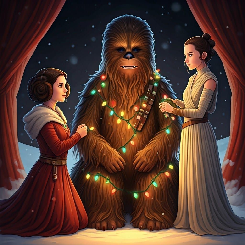 Star Wars Princesses Celebrate Christmas with a Majestic Woo...